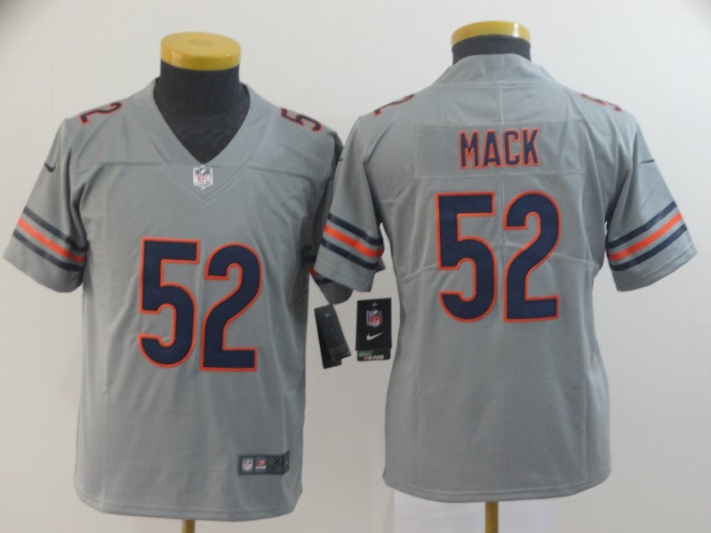 Youth Chicago Bears #52 Mack Grey Nike Limited NFL Jerseys->women nfl jersey->Women Jersey